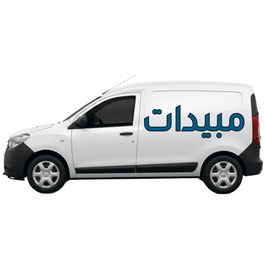 سيارة شركة مكافحة حشرات بالرياض مبيدات مع شعار الشركة