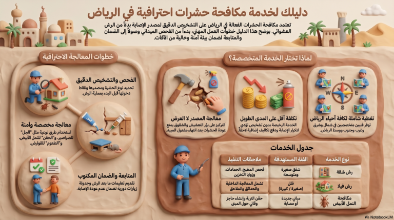 شركة مكافحة حشرات بالرياض: رش آمن وأسعار واضحة مع ضمان المتابعة