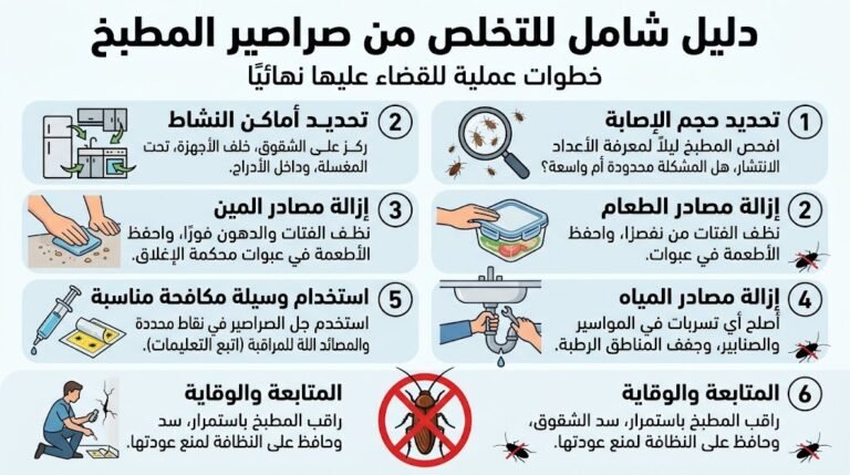 التخلص من صراصير المطبخ بطرق فعالة