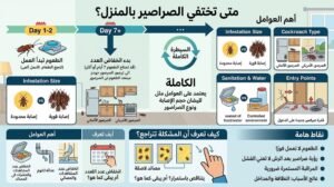 متى تختفي الصراصير بالمنزل والعوامل التي تحدد مدة المكافحة